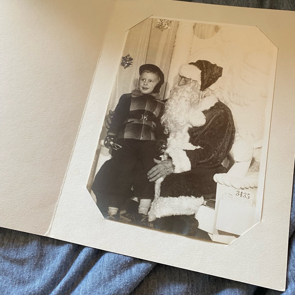 santa photo vintage christmas antique creepy santas lap photography 1930s